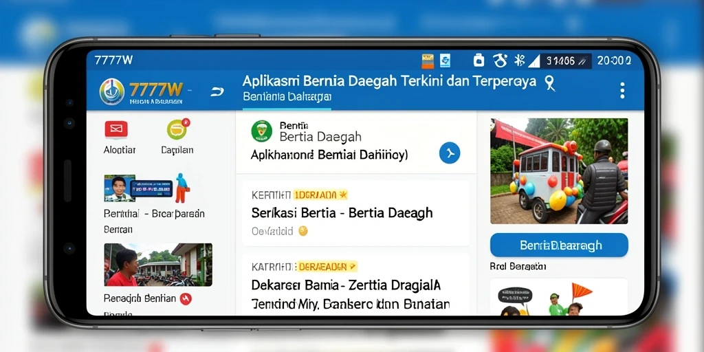 Antarmuka aplikasi 7777W yang informatif dan user-friendly.
