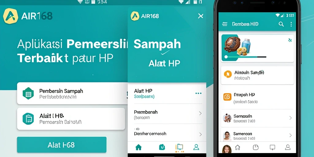 Antarmuka aplikasi AIR168 yang intuitif dan bersih untuk pembersihan sampah.