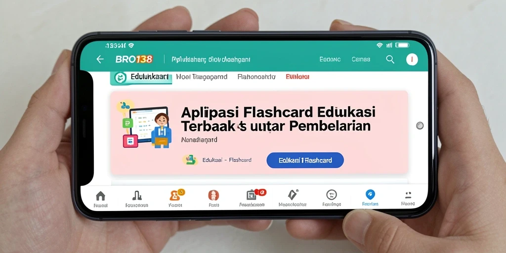 Tampilan antarmuka aplikasi Flashcard BRO138 yang menarik.