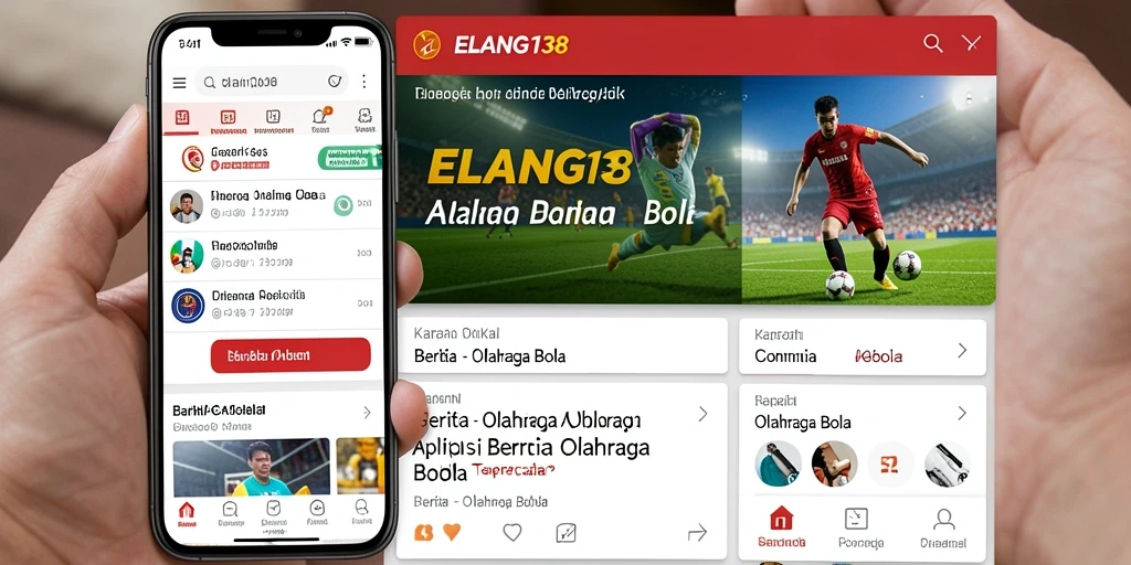 Tampilan antarmuka ELANG138 yang menampilkan berita olahraga bola.