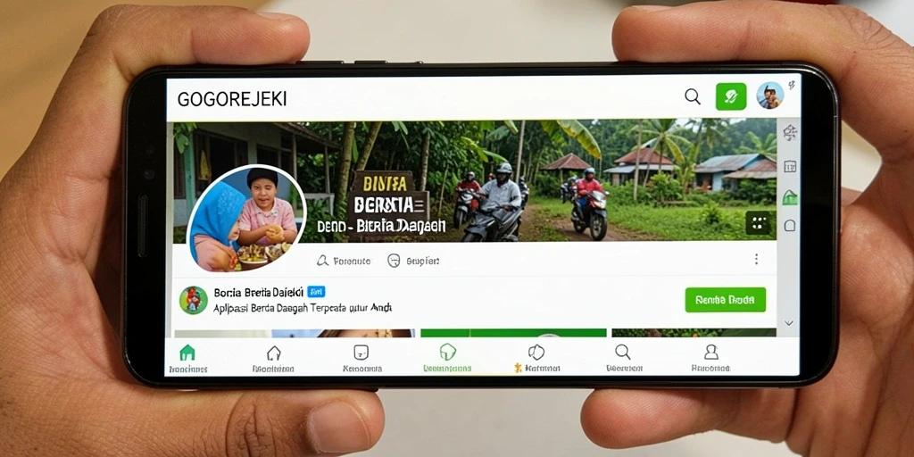 Tampilan antarmuka aplikasi GOGOREJEKI yang menarik dan informatif.