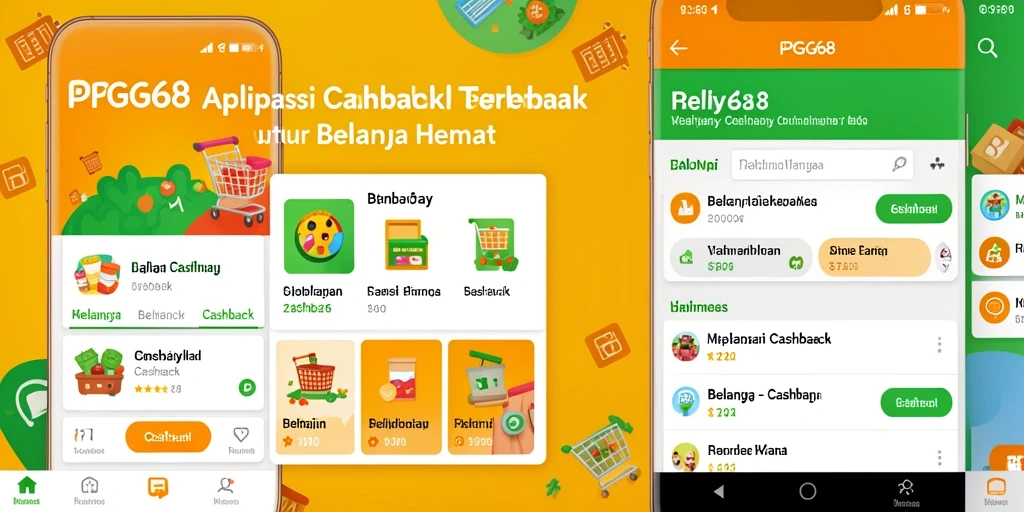 Antarmuka aplikasi PGG68 yang menarik dan mudah digunakan untuk Cashback.