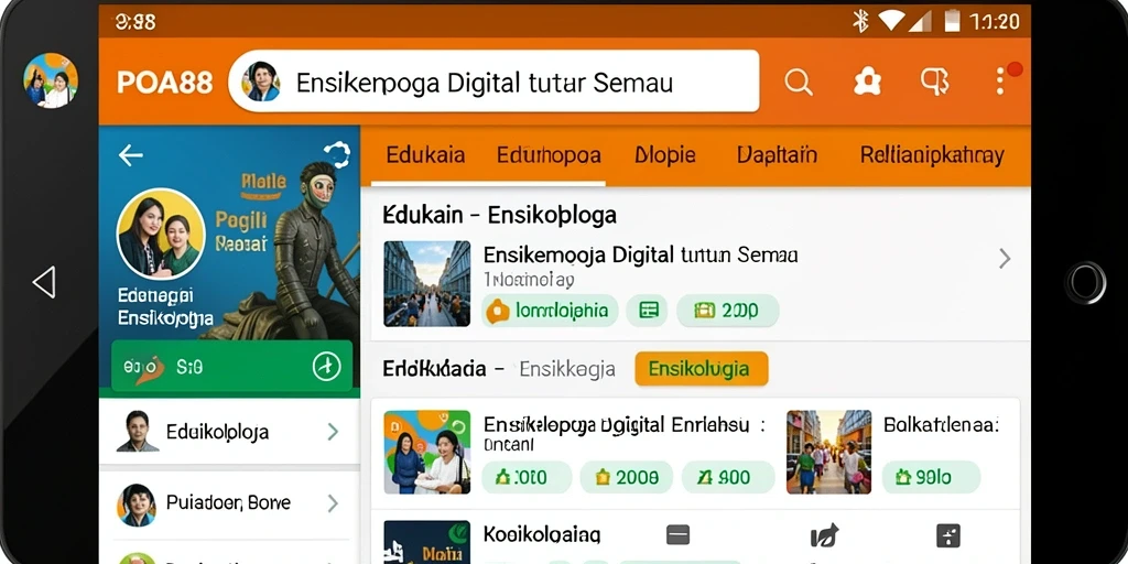 Tampilan antarmuka aplikasi POA88 yang informatif dan user-friendly.