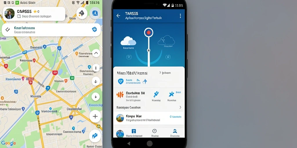 Antarmuka TAR555 yang sederhana dan fungsional sebagai kompas digital.