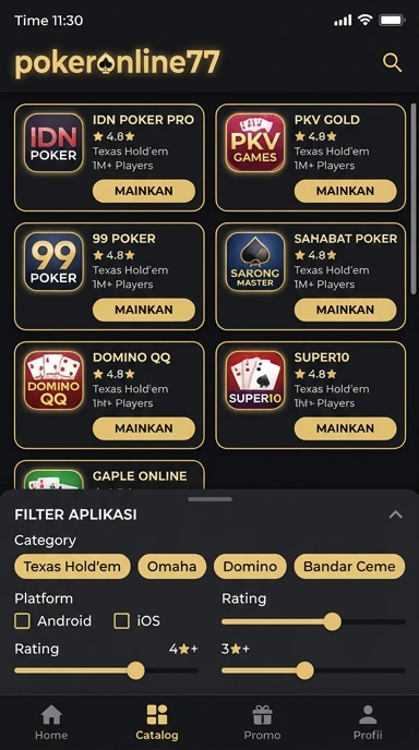 Aplikasi Populer & Kanal Uji di pokeronline77 — Akses Mudah dan Terpercaya