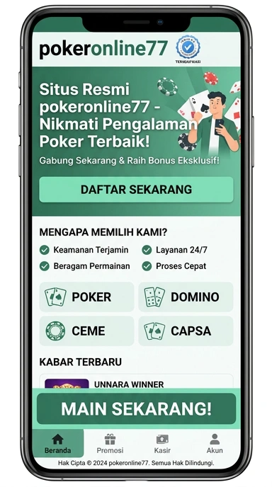 Kanal Resmi Pokeronline77 untuk Pengguna Android